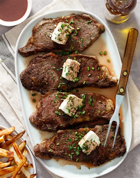 pan seared thick cut steaks